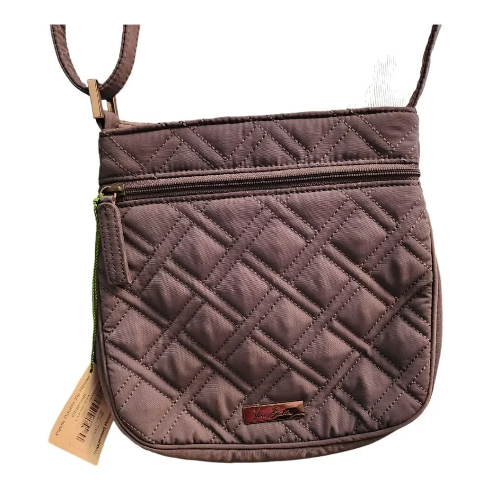 NWT Vera Bradley Gray Quilted Crossbody